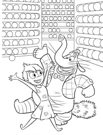Bing Bong and Joy Coloring Page - Free Printable Coloring Pages for Kids