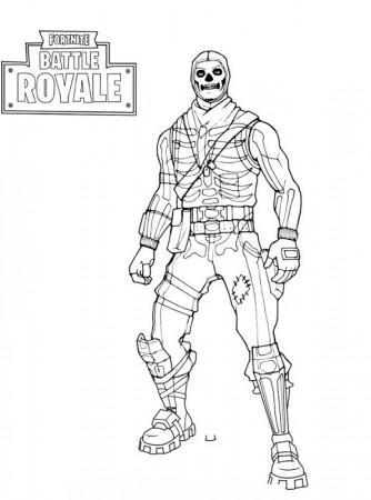 Kids-n-fun.com | Coloring page Fortnite Skull trooper