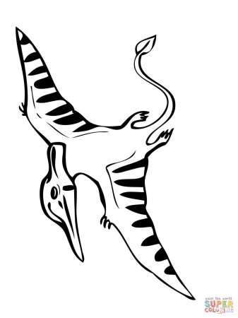 Flying Pteranodon coloring page | Free Printable Coloring Pages