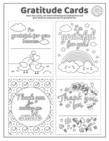 Printable Gratitude Quote Cards for Kids Coloring Pages | Kids Activities  Blog
