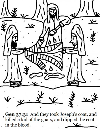 Josephs Coat of many colors Coloring Pages