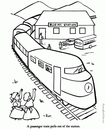 Train coloring page | Passenger Train