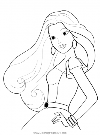 Barbie In Attitude Coloring Page for Kids - Free Barbie Printable Coloring  Pages Online for Kids - ColoringPages101.com | Coloring Pages for Kids