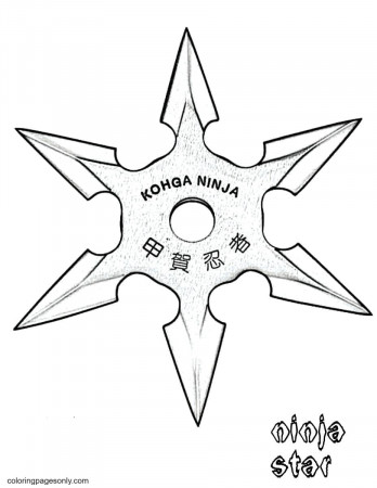 Ninja Star Coloring Pages - Ninja Coloring Pages - Coloring Pages For Kids  And Adults