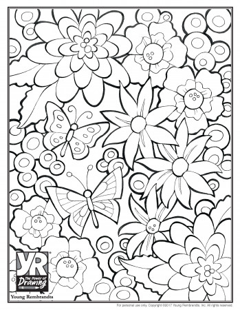 Flowers Coloring Page - Young Rembrandts Shop