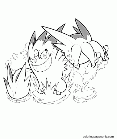 Printable Mega Gengar Coloring Pages - Gengar Coloring Pages - Coloring  Pages For Kids And Adults