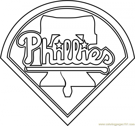 Philadelphia Phillies Logo Coloring Page for Kids - Free MLB Printable Coloring  Pages Online for Kids - ColoringPages101.com | Coloring Pages for Kids
