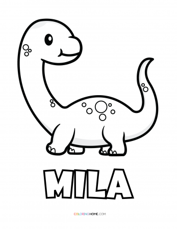 Mila dinosaur coloring page