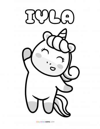 Iyla unicorn coloring page