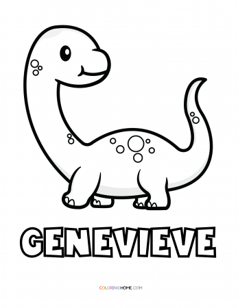 Genevieve dinosaur coloring page
