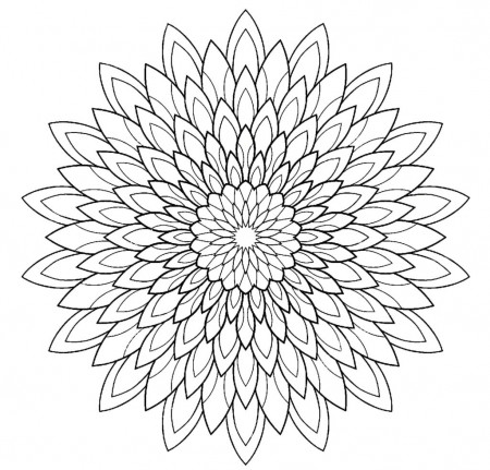 Flowers Mandala Coloring Pages - Coloring Pages for Adults