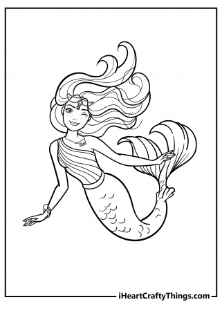 Printable Barbie Mermaid Coloring Pages (Updated 2023)