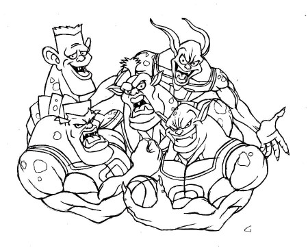 Monster Team Space Jam Coloring Page - Free Printable Coloring Pages for  Kids