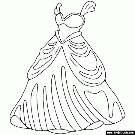 Fancy Dress Coloring Page