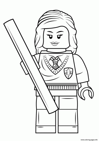 Print lego hermione granger harry potter Coloring pages Free Printable
