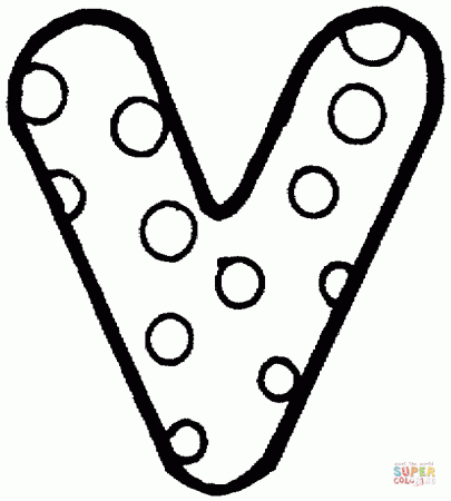 English Alphabet with Polka Dot Pattern coloring pages | Free ...