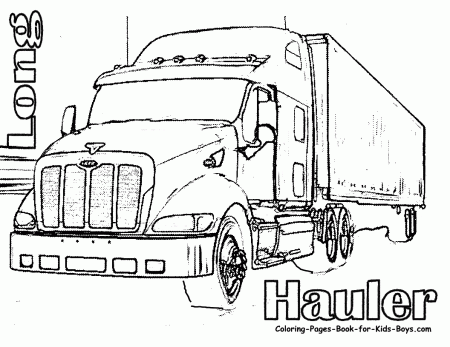 Semi Truck Coloring Pages | Cooloring.com