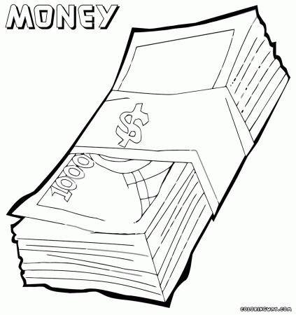 Money coloring pages | Coloring pages to download and print