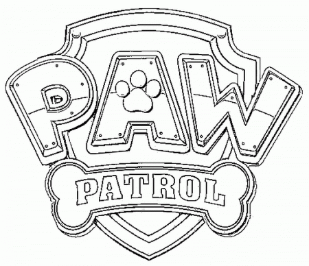 Paw Patrol Logo Coloring page