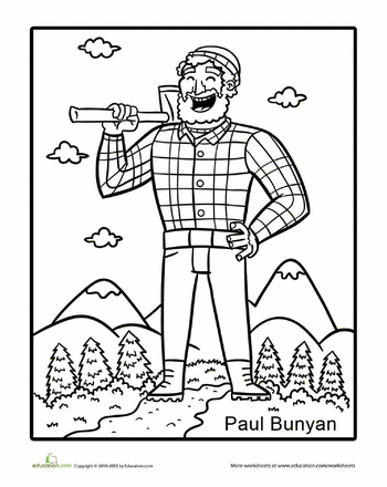 Tall Tale Coloring Page