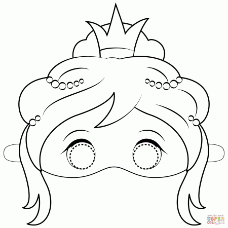Princess Mask coloring page | Free Printable Coloring Pages