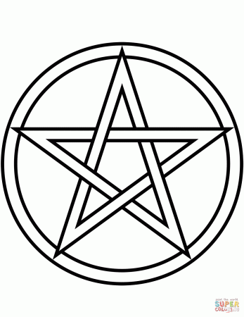 Wiccan Pentagram coloring page | Free Printable Coloring Pages