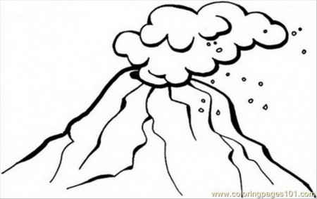 Coloring Pages Dangerous Volcano Natural World Disaster Free ... | Coloring  pages, Drawings, Art