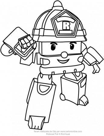 Roy from Robocar Poli coloring pages | Kerra