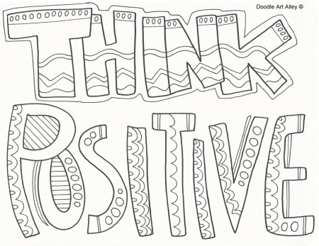 Attitude Coloring Pages - Religious Doodles