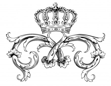 Symbol royal crown - Royal Adult Coloring Pages