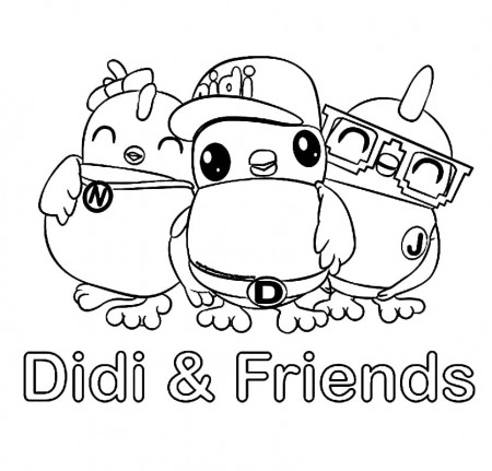 Printable Didi and Friends Coloring Page - Free Printable Coloring Pages  for Kids