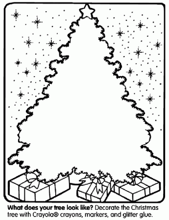 Christmas Tree Coloring Page For Kids ...