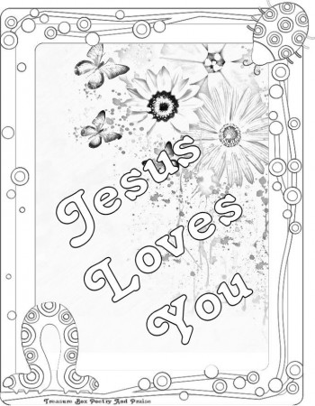 Jesus Loves Me Printable - Coloring Pages for Kids and for Adults