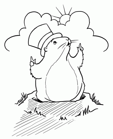Groundhog Colouring Sheets Groundhog Day Coloring Pages Activities ...