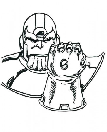 Disney Thanos shows his Infinity Gauntlet from Avengers Coloring Pages -  Avengers Coloring Pages - Coloring Pages For Kids And Adults