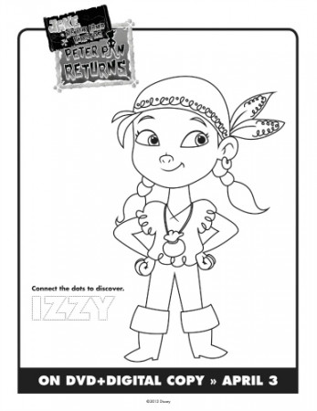 Jake & The Neverland Pirates Printable Izzy Coloring Sheet - Mama Likes This