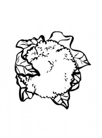 Kids-n-fun.com | Coloring page Vegetables Cauliflower 3