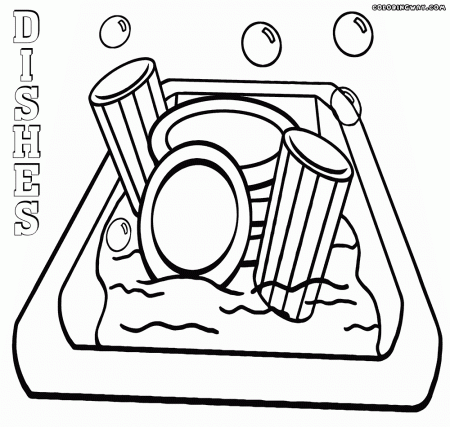Dishes coloring pages | Coloring pages to download and print