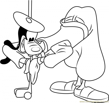 Goofy Play Golf Coloring Page for Kids - Free Goofy Printable Coloring Pages  Online for Kids - ColoringPages101.com | Coloring Pages for Kids