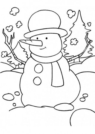 Coloring Pages | Printable Winter Coloring page for Kids