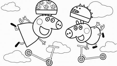 Peppa Pig & George Pig Coloring Pages & Learn Colors For Kids ...