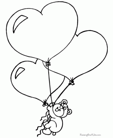 Jarvis Varnado: 3 Valentine Ballon Hearts Coloring Pages