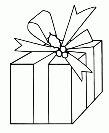 Learning Years: Christmas Coloring Pages - Big Present with a Bow 