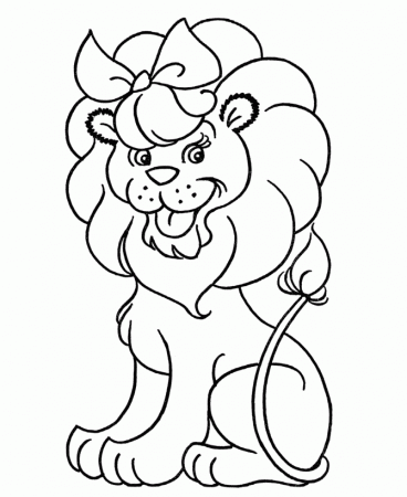 Pre-K Coloring Pages | Free Printable Lion Pre-K Coloring Page 