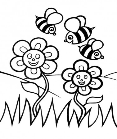 Spring Flower Day Coloring Pages For Children - Spring Flower 