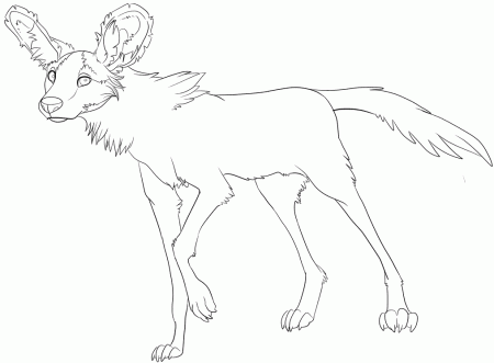 African Wild Dog coloring page - Animals Town - animals color 