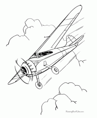 Airplane to print and color 015