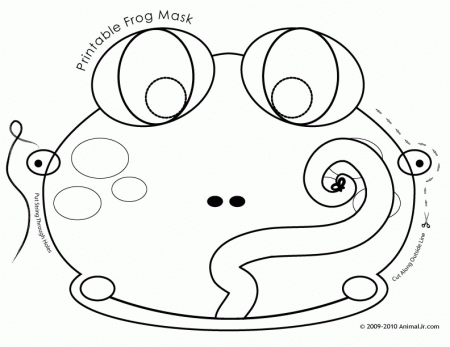 animal masks frog mask coloring page craft jr