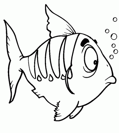 Goldfish Coloring Page | A Wide Eyed Goldfish