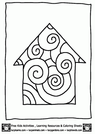 Shapes Coloring Pages Math House,Math Coloring Sheets for Kids 